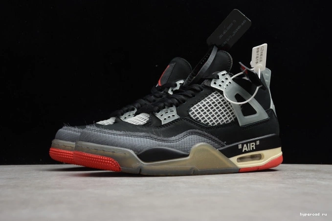 Jordan Retro Off CV9388-001 Bred Air 4 White x 0825